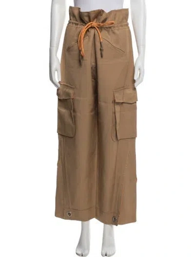 Pre-owned Miista Wide Leg Pants In Brown