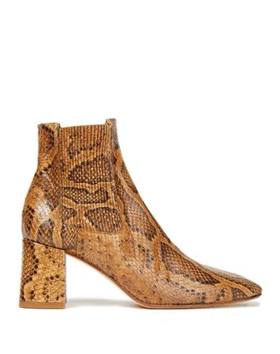 Miista Woman Ankle Boots Brown Size 5 Soft Leather