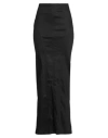 Miista Woman Maxi Skirt Black Size 6 Modal, Cotton, Cupro, Elastane