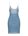 Miista Woman Mini Dress Light Blue Size M Acrylic, Nylon, Mohair Wool, Metallic Fiber