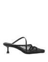 Miista Woman Mules & Clogs Black Size 6.5 Textile Fibers In Black