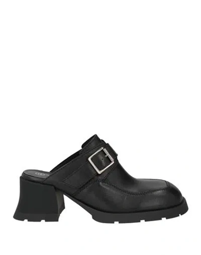 Miista Woman Mules & Clogs Black Size 8.5 Leather
