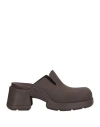 Miista Woman Mules & Clogs Dark Brown Size 6.5 Rubber In Brown