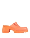 Miista Woman Mules & Clogs Orange Size 5.5 Rubber