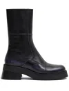 Miista Round-head Short Boots In Nero