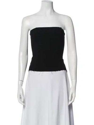 Pre-owned Miista Wool Scoop Neck Top In Black