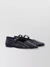 Miista Woven Leather Ballerinas With Adjustable Strap
