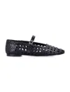 Miista Woven Leather Ballerinas With Adjustable Strap