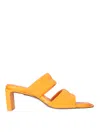 Miista Strap Heeled Sandals In Orange