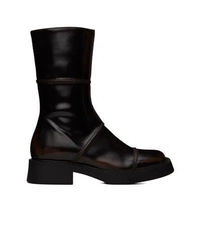 Miista Zippered Short Boots In Black