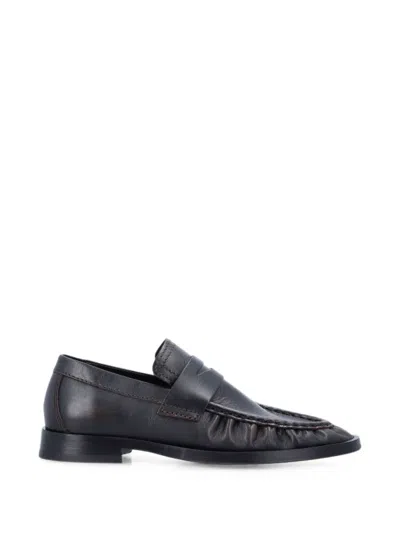 Miista Zita Leather Loafers In Blue