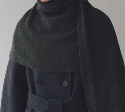 Mijeong Park Alpaca Blend Knit Scarf In Charcoal In Pink