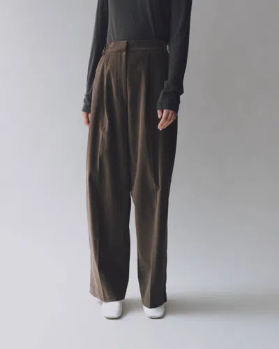 Mijeong Park Corduroy Wide Leg Pants In Brown