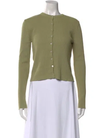 Pre-owned Mijeong Park Crew Neck Sweater In Green