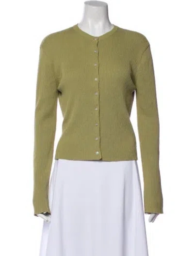 Pre-owned Mijeong Park Crew Neck Sweater In Green