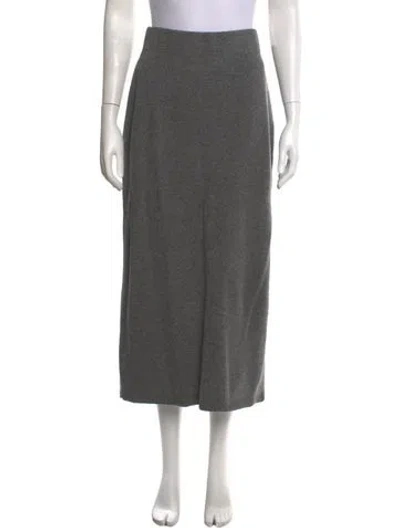 Pre-owned Mijeong Park Merino Wool Long Skirt W/ Tags In Grey