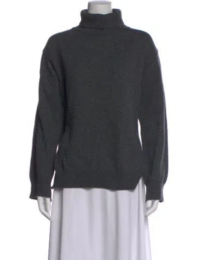 Pre-owned Mijeong Park Merino Wool Turtleneck Sweater In Gray