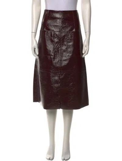 Pre-owned Mijeong Park Midi Length Skirt In Brown