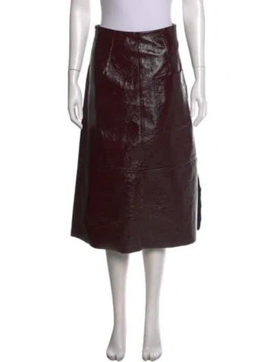 Pre-owned Mijeong Park Midi Length Skirt In Burgundy