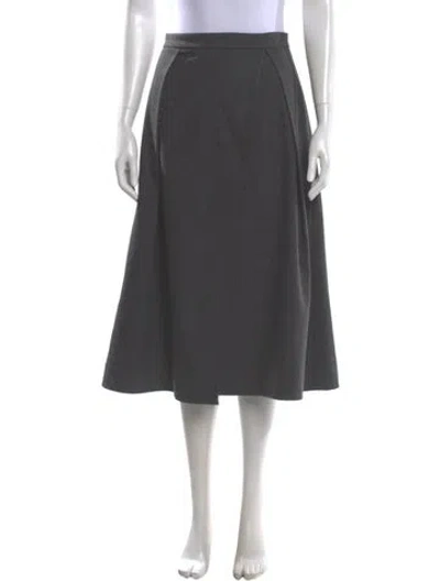 Pre-owned Mijeong Park Midi Length Skirt In Gray