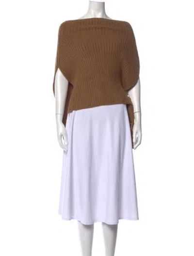 Pre-owned Mijeong Park Off-the-shoulder Sweater In Brown