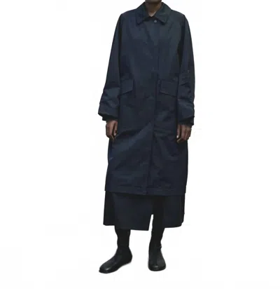 Mijeong Park Oversized Trench Coat In Navy In Blue