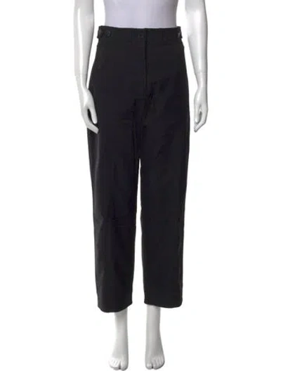 Pre-owned Mijeong Park Printed Straight Leg Pants In Black