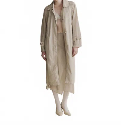 Mijeong Park Semi Sheer Trench Coat In Light Green