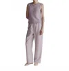 Mijeong Park Silk Linen Drawstring Pants In Lilac In Blue