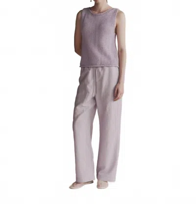 Mijeong Park Silk Linen Drawstring Pants In Lilac In Blue