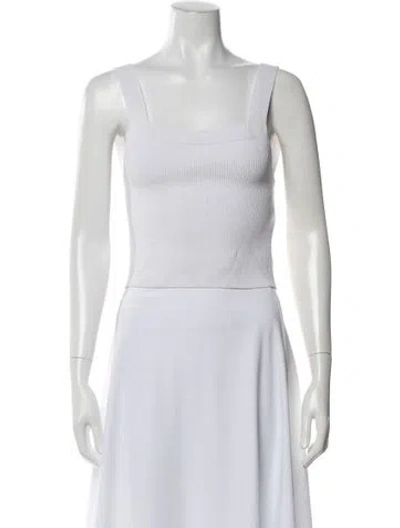 Pre-owned Mijeong Park Square Neckline Sleeveless Crop Top In Green