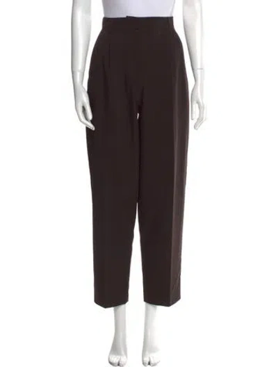 Pre-owned Mijeong Park Straight Leg Pants In Brown