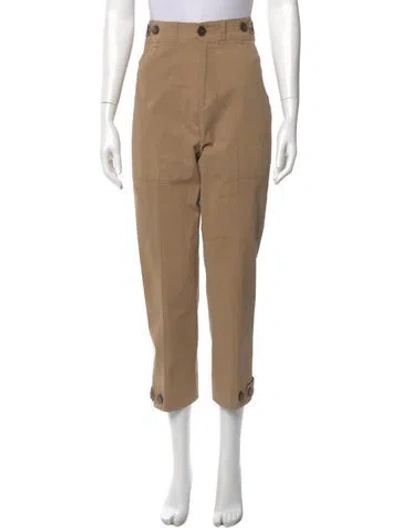 Pre-owned Mijeong Park Straight Leg Pants In Brown