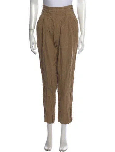 Pre-owned Mijeong Park Straight Leg Pants In Brown