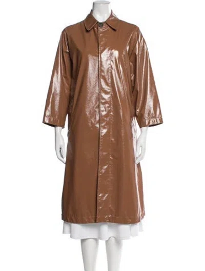 Pre-owned Mijeong Park Trench Coat In Brown