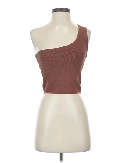 Pre-owned Mijeong Park Tube Top Brown One Shoulder Neckline Tops