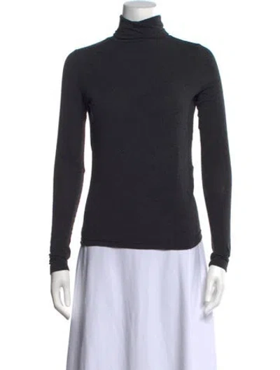 Pre-owned Mijeong Park Turtleneck Long Sleeve Top In Grey