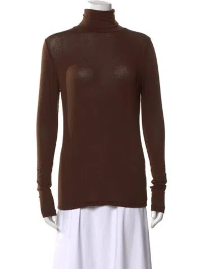 Pre-owned Mijeong Park Turtleneck Sweater In Brown