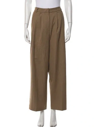 Pre-owned Mijeong Park Wide Leg Pants In Brown