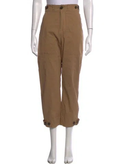 Pre-owned Mijeong Park Wide Leg Pants In Brown