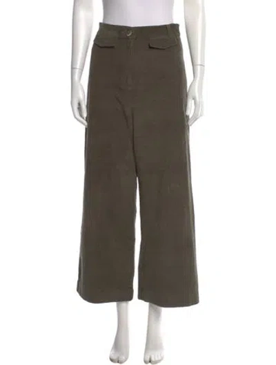 Pre-owned Mijeong Park Wide Leg Pants In Green