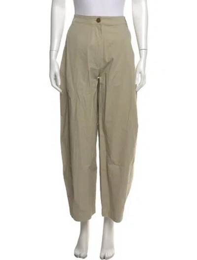 Pre-owned Mijeong Park Wide Leg Pants In Neutrals