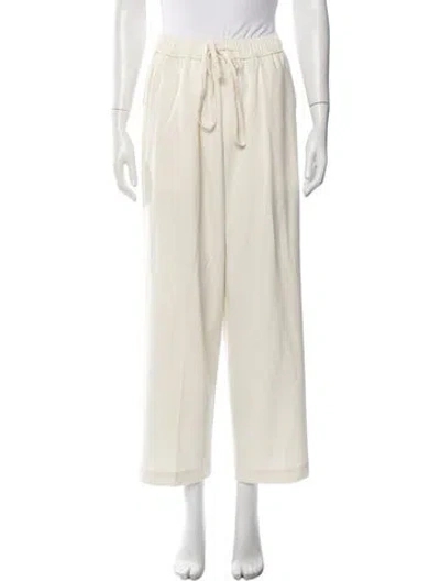 Pre-owned Mijeong Park Wide Leg Pants In White