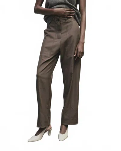 Mijeong Park Wool Blend Workwear Pants In Light Brown