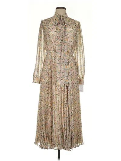 Pre-owned Mikael Aghal Casual Dress In Gold