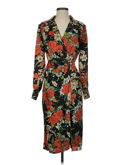 Pre-owned Mikael Aghal Cocktail Dress In Orange