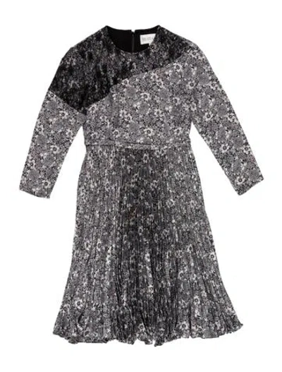 Pre-owned Mikael Aghal Floral Print Mini Dress In Blue