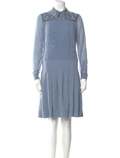 Pre-owned Mikael Aghal Knee-length Dress In Blue