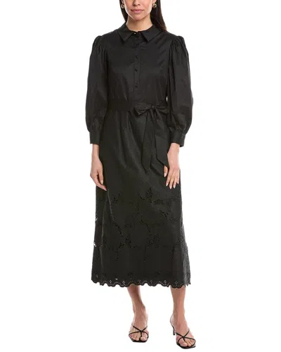 Mikael Aghal Midi Dress In Black