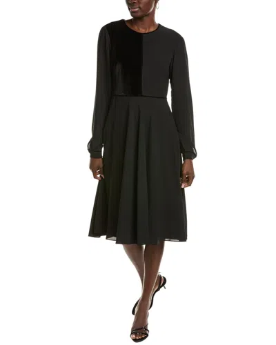 Mikael Aghal Midi Dress In Black